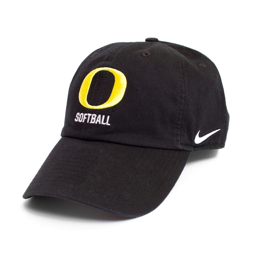 Classic Oregon O, Nike, Black, Curved Bill, Cotton, Accessories, Men, Softball, Campus, Hat, 334400